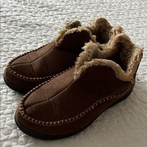 Brown Faux Fur Lined Men's Loafers